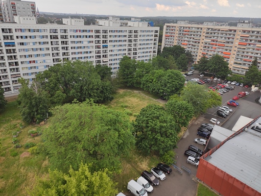 Bönischgarten und Standort neues Stadtteilhaus von oben