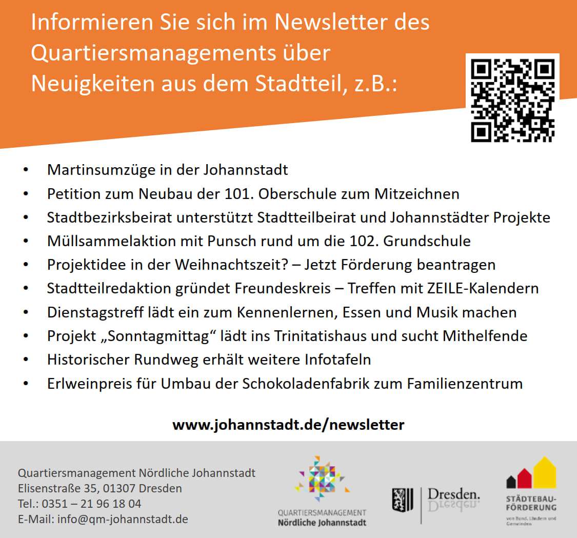 Aushang zum 4. Newsletter des Quartiersmanagements